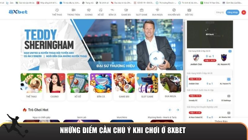 Những điểm cần chú ý khi chơi ở 8XBET