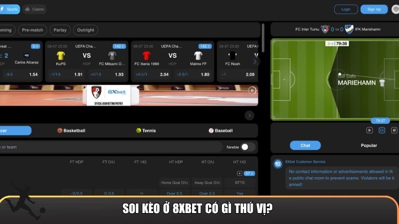 8Xbet có rất nhiều tỷ lệ cược