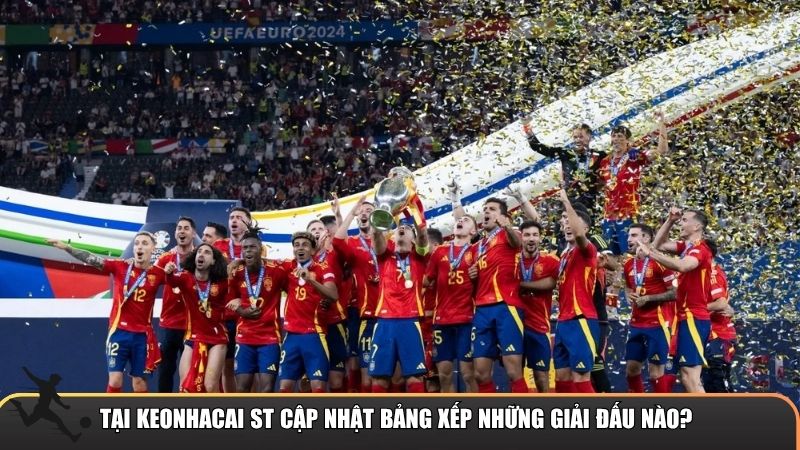 Những giải đấu cập nhật tại bảng xếp hạng