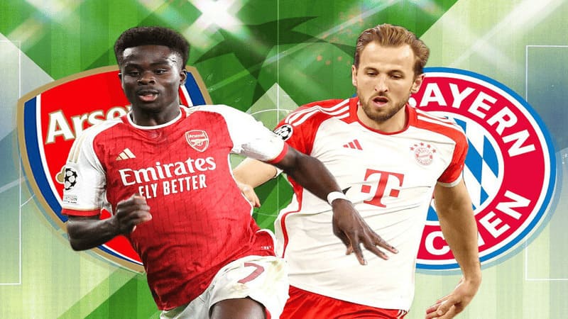 Tương quan lực lượng Arsenal vs Bayern Munich