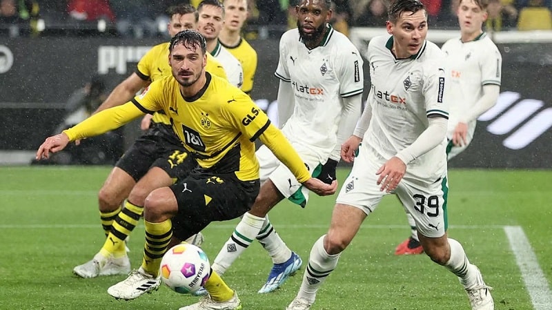 Phong độ 6 trận gần nhất của Dortmund và M'gladbach